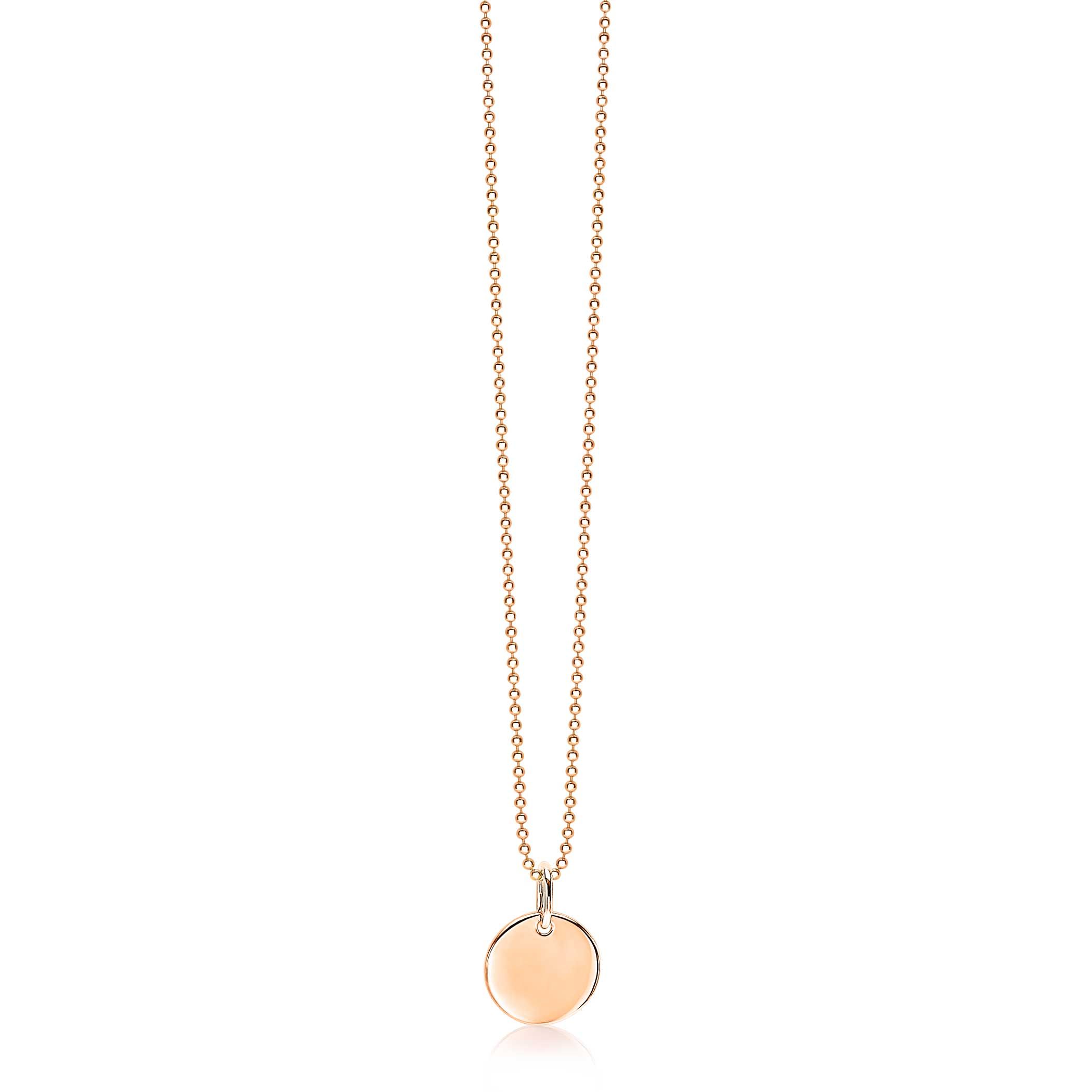 ZINZI zilveren hanger rosé verguld glad rond 12mm ZIH1825R (zonder collier)