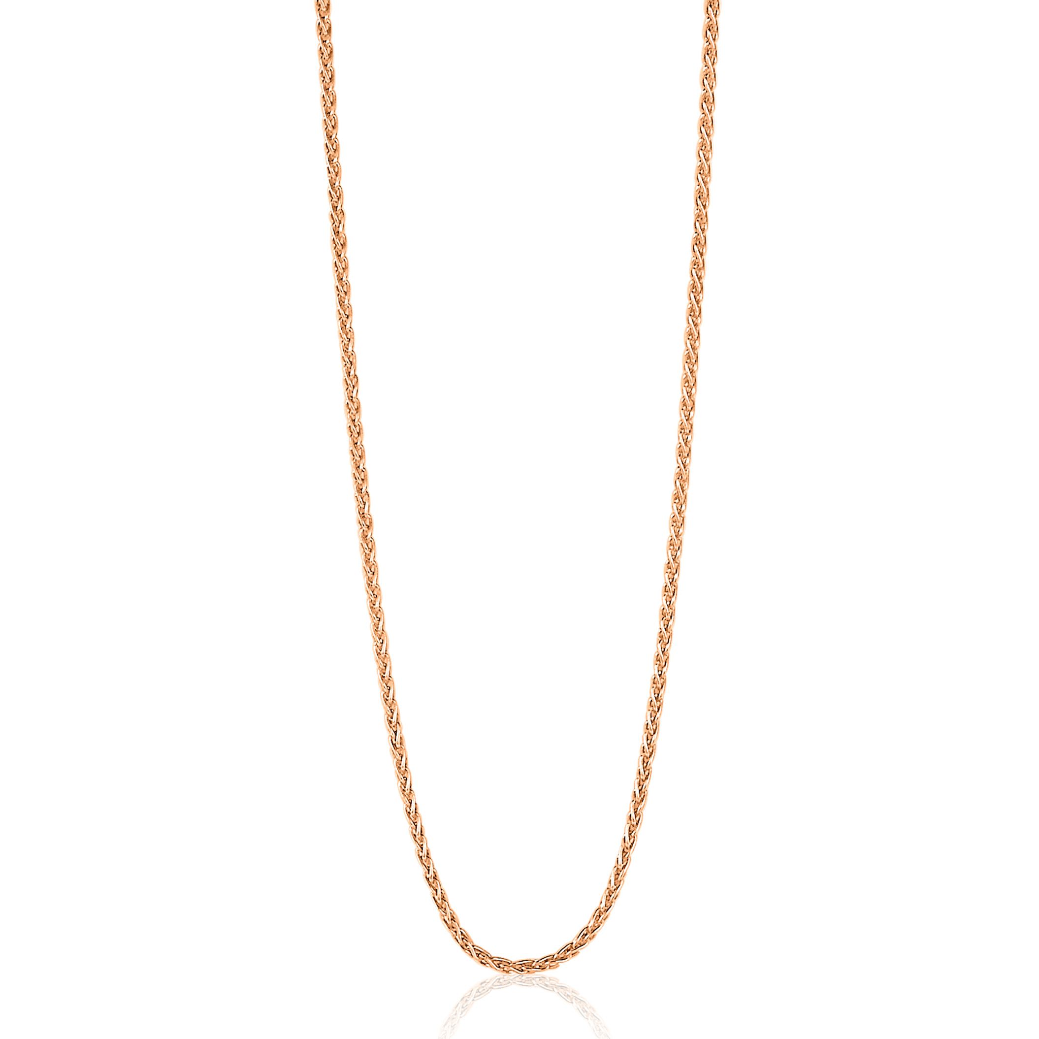 80 cm ZINZI zilveren palmier ketting rosé verguld ZILC-P80R