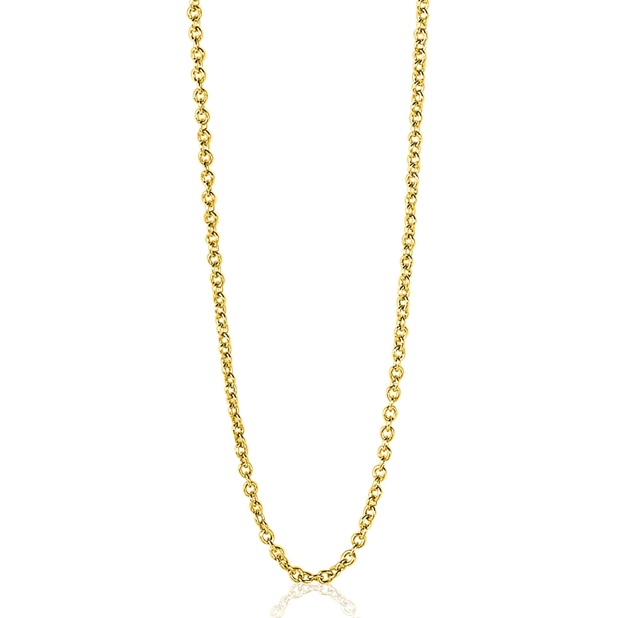 90cm ZINZI zilveren anker ketting geel verguld ZILC-A90G