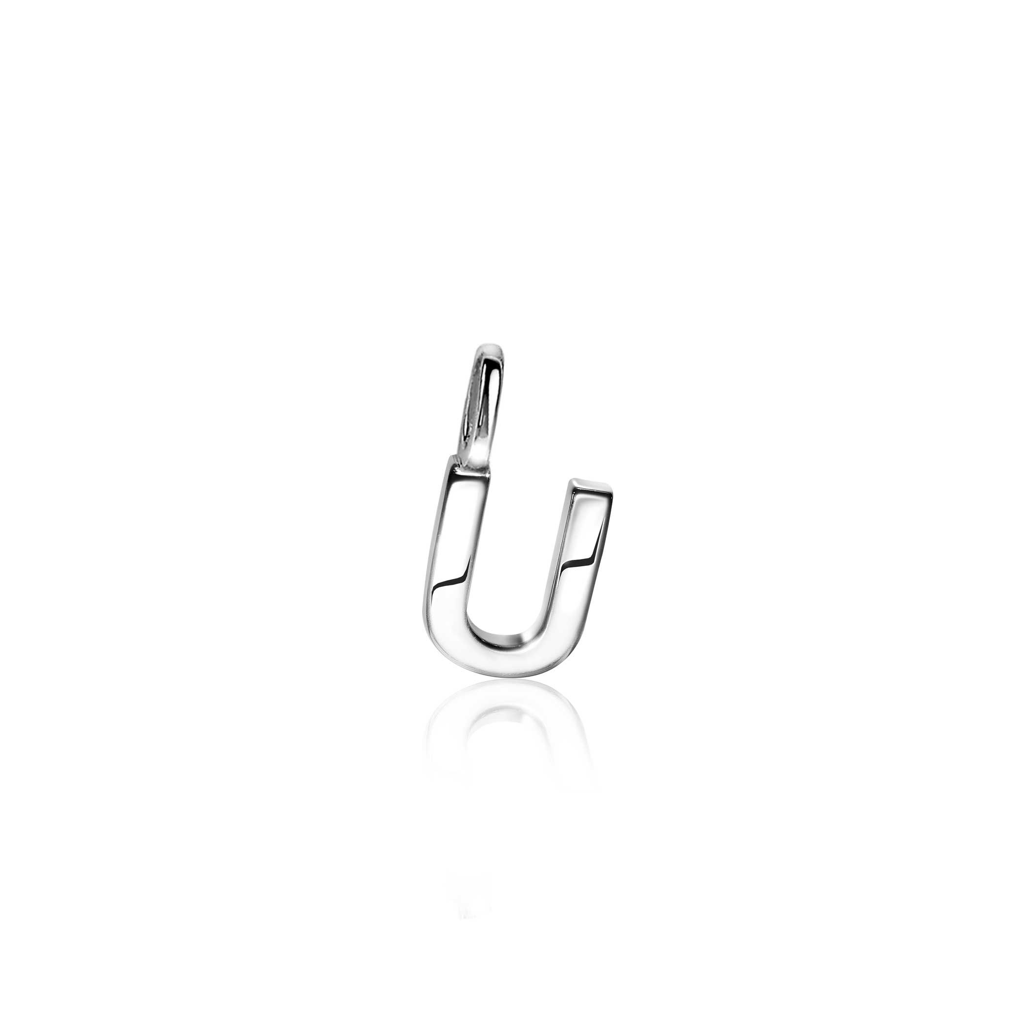ZINZI zilveren letter hanger U ZIH2140U