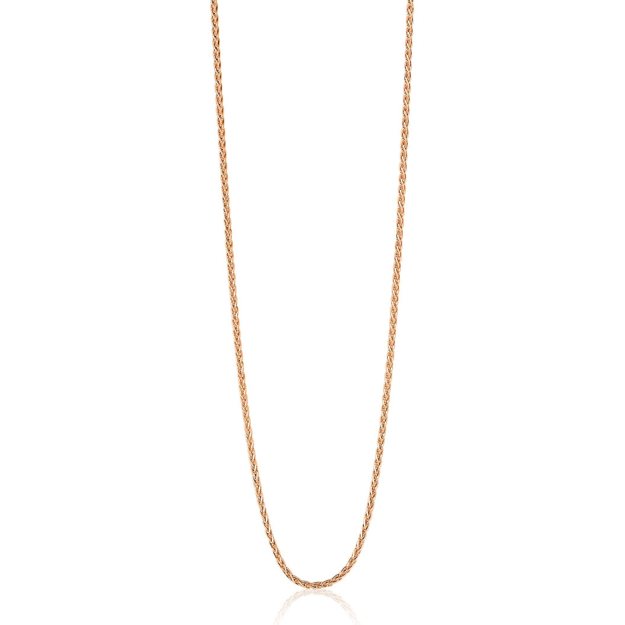 45 cm ZINZI zilveren palmier ketting rosé verguld ZILC-P45R