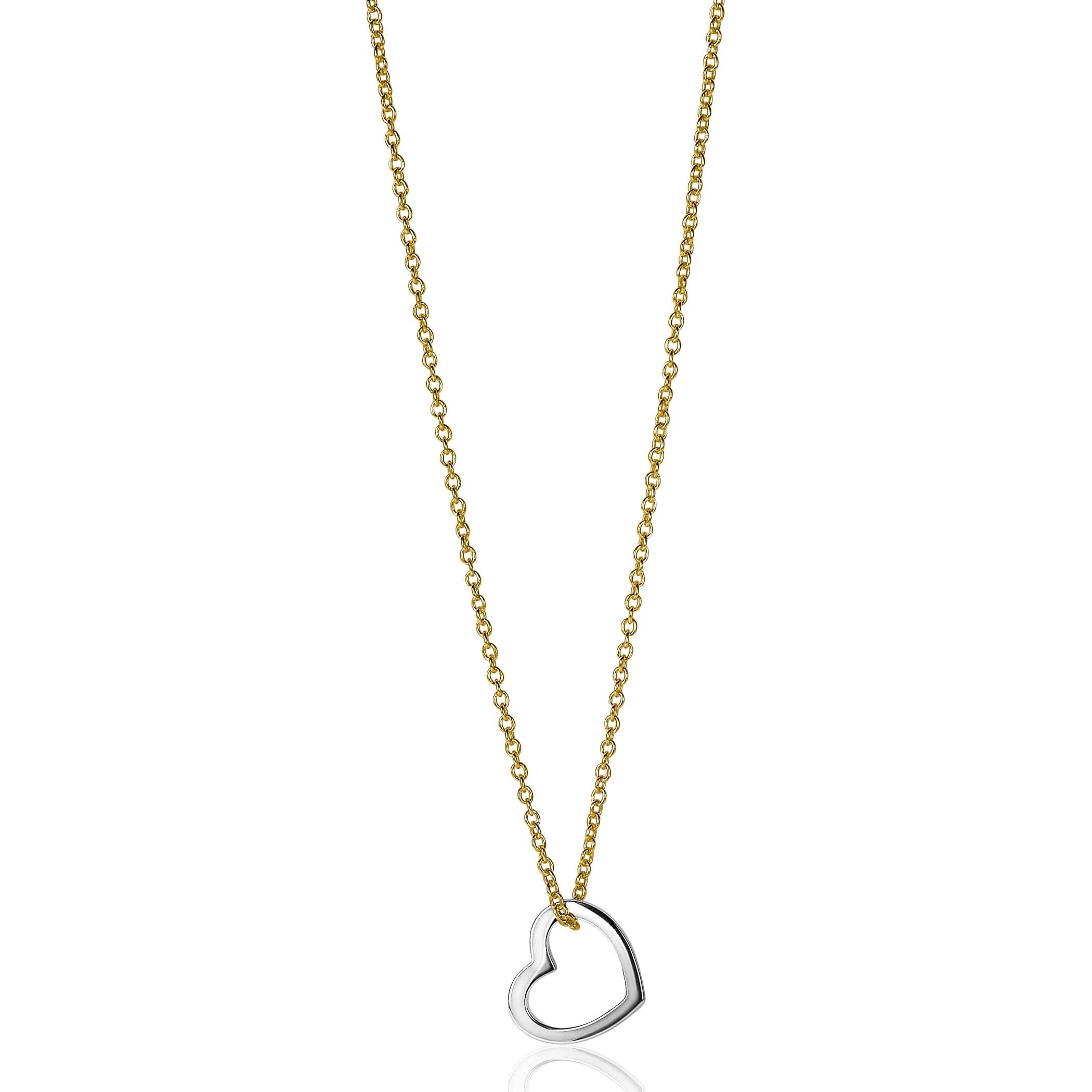 ZINZI zilveren hanger 12mm open hart ZIH2197