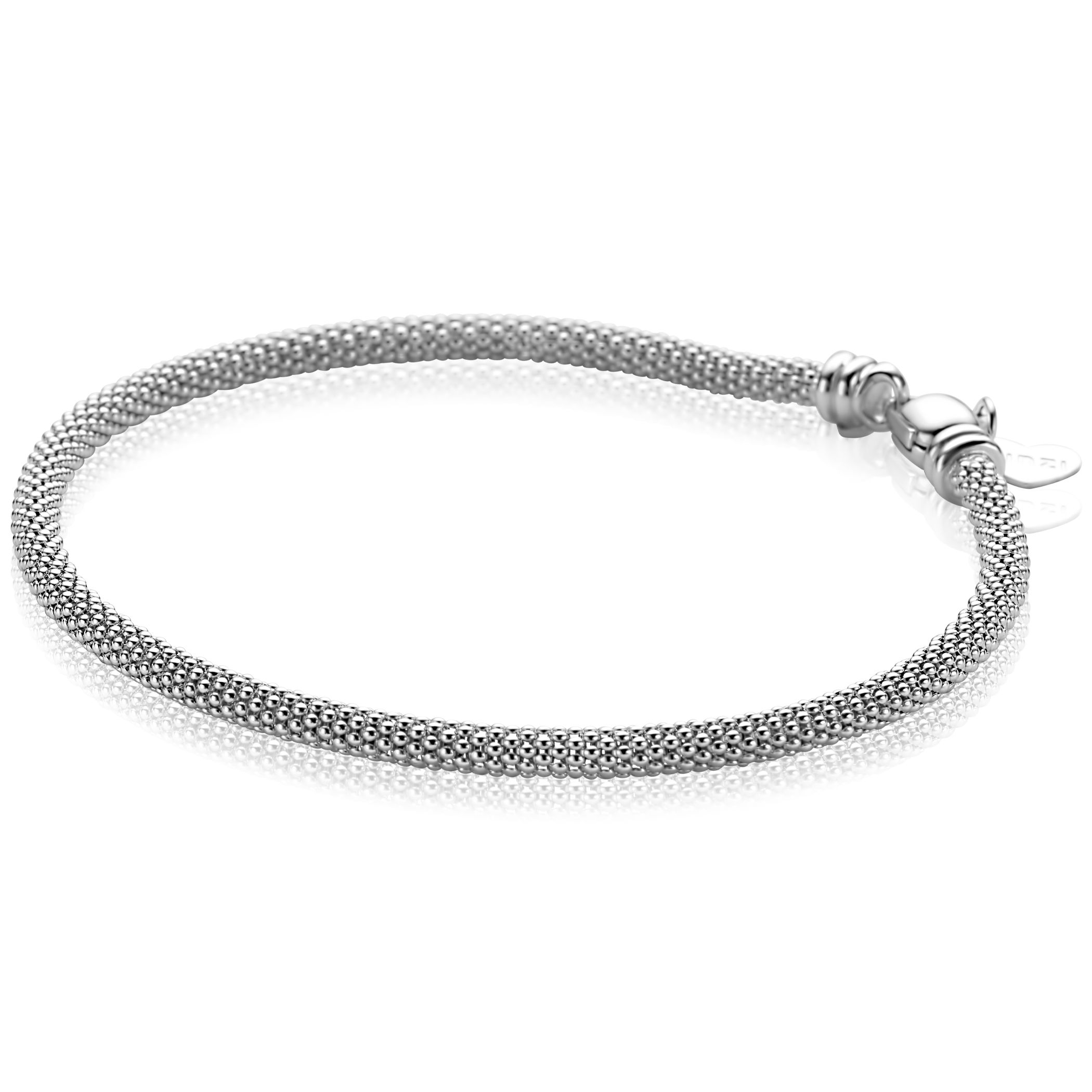 ZINZI zilveren popcorn armband 3mm breed 19cm ZIA2765