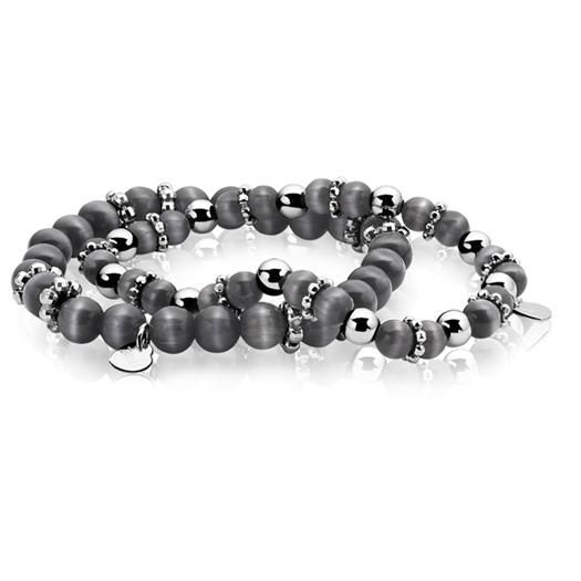 Zinzi zilveren armband zwarte cateyes 19cm  ZIA932Z 
