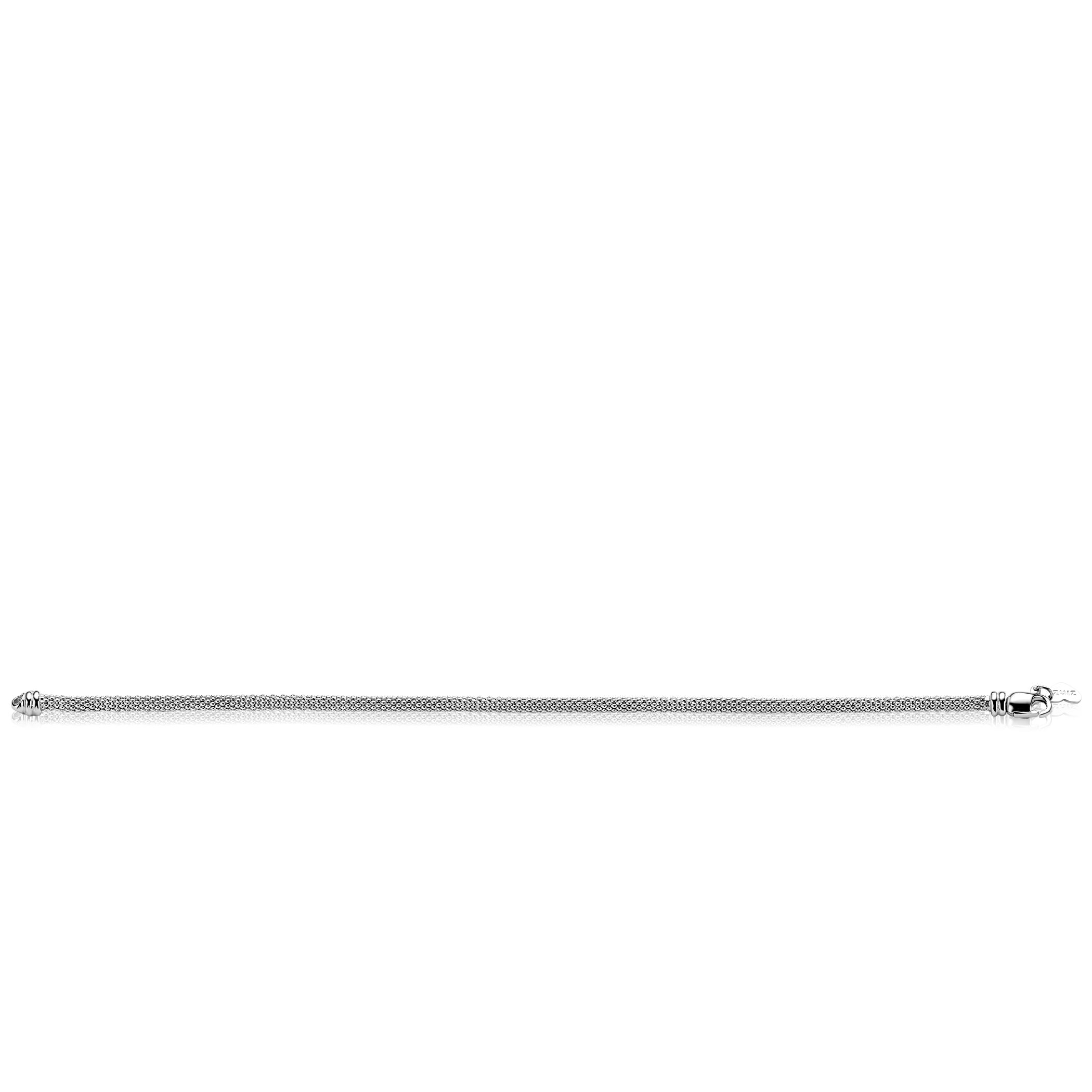 ZINZI zilveren popcorn armband 3mm breed 19cm ZIA2765