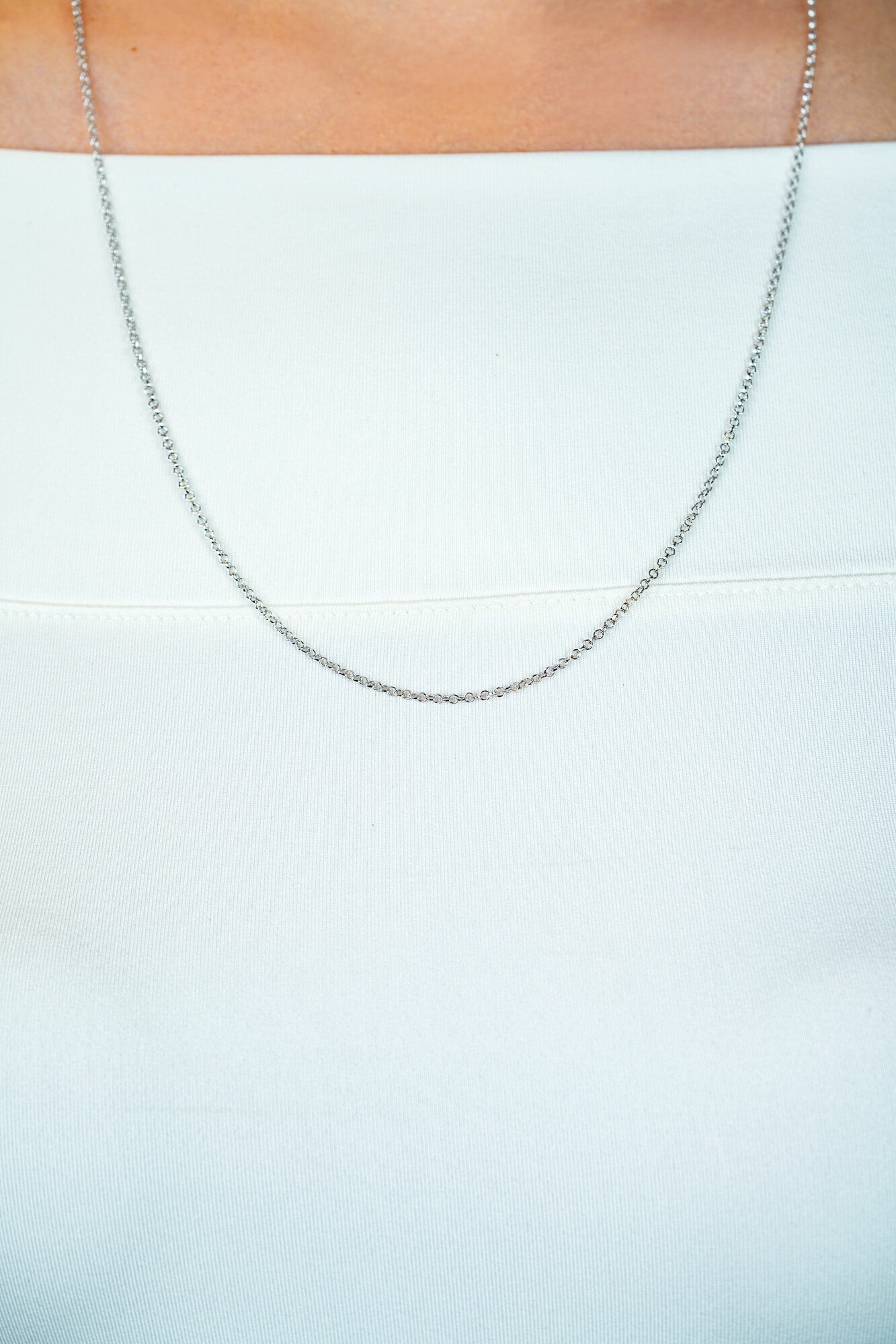 45cm ZINZI zilveren jasseron ketting ZILC-J45