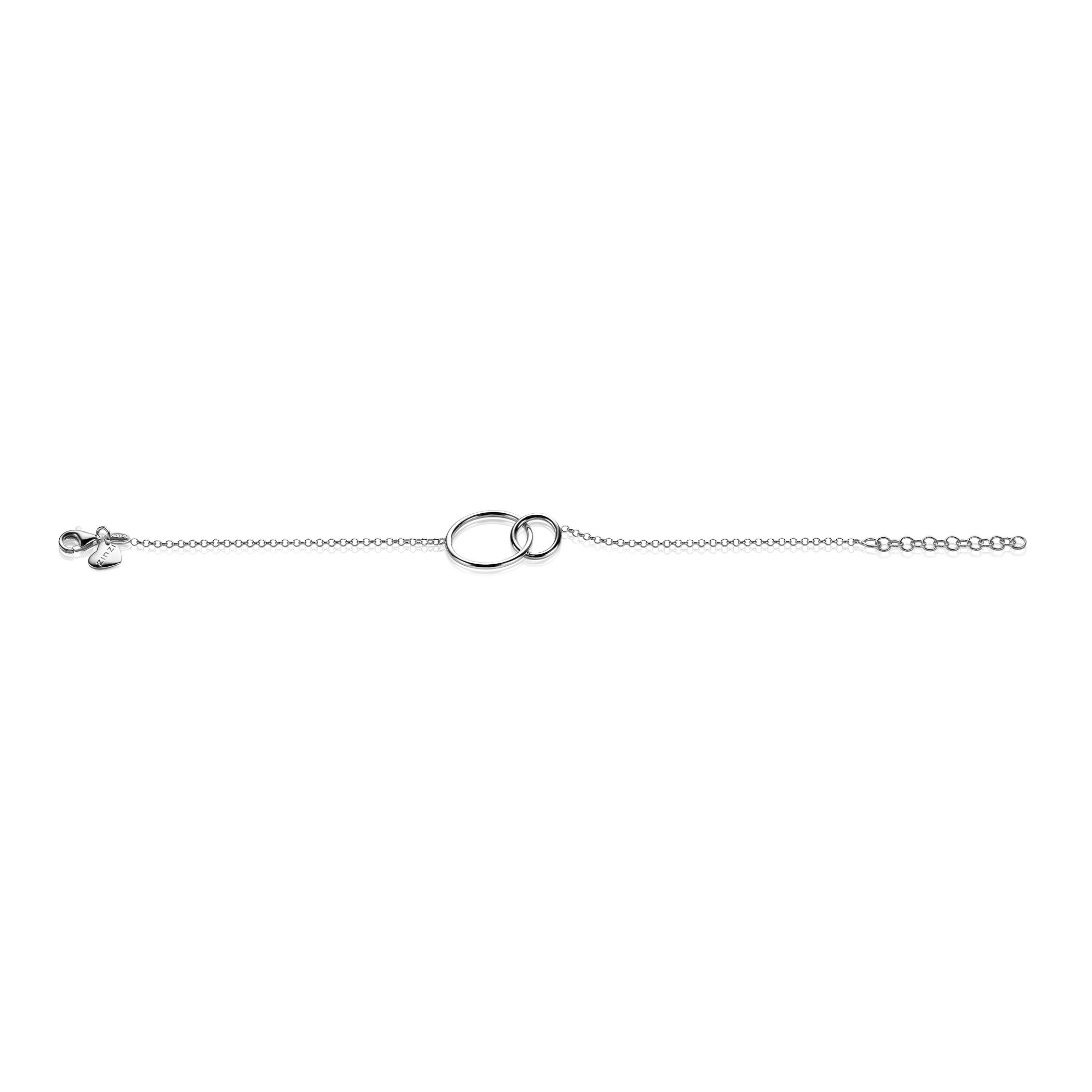 ZINZI zilveren armband ronde vormen 16-19cm ZIA1278