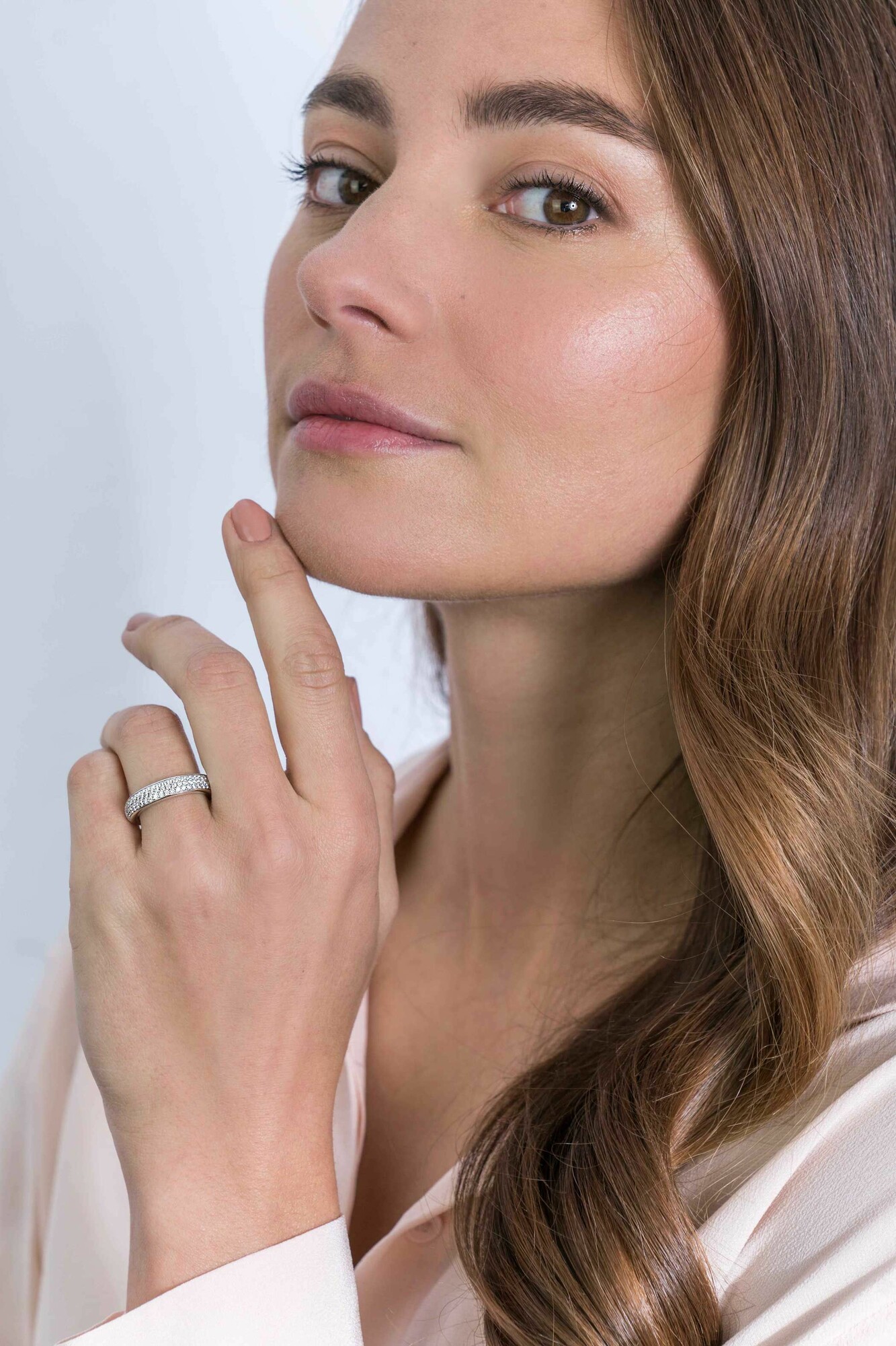 ZINZI zilveren ring wit ZIR1183
