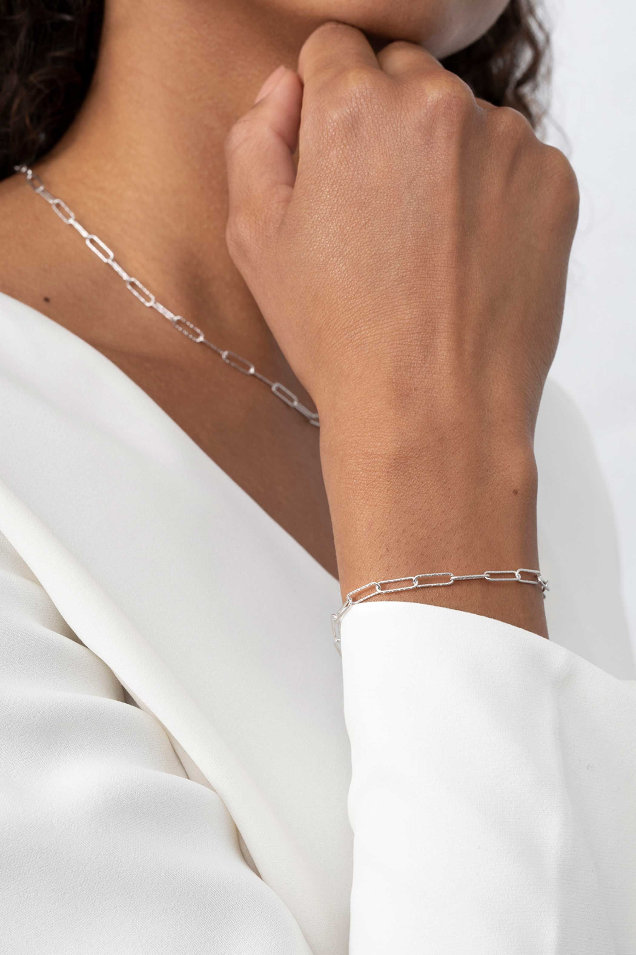 ZINZI zilveren armband met trendy paperclip schakels van 3,4mm breed ZIA1992