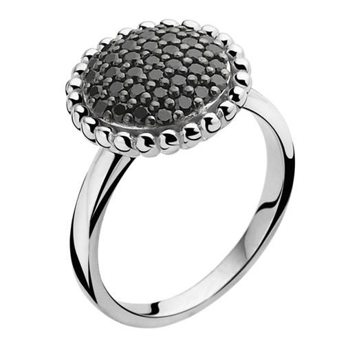 ZINZI zilveren ring zwart ZIR949Z
