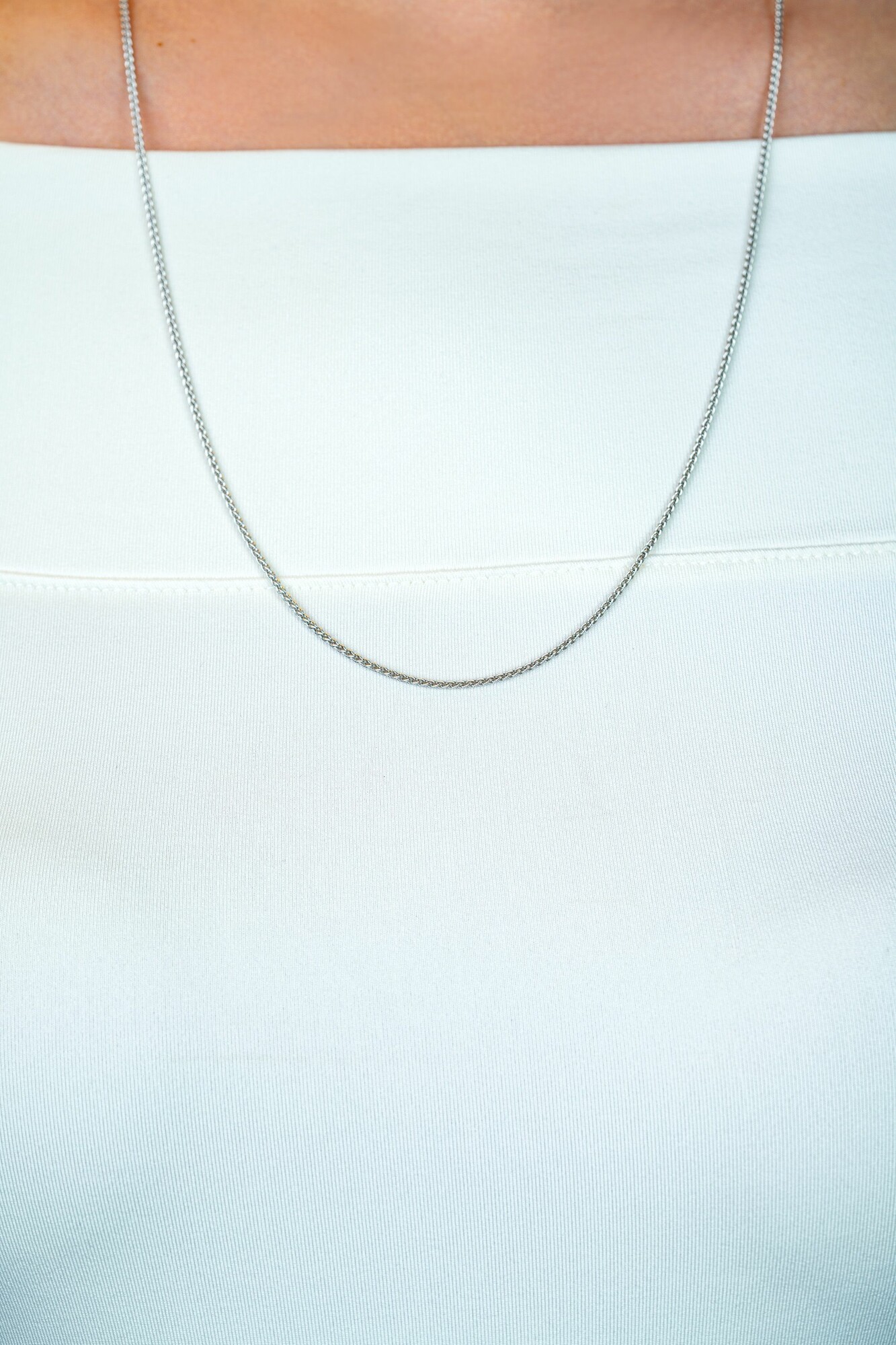 45cm ZINZI zilveren palmier ketting ZILC-P45