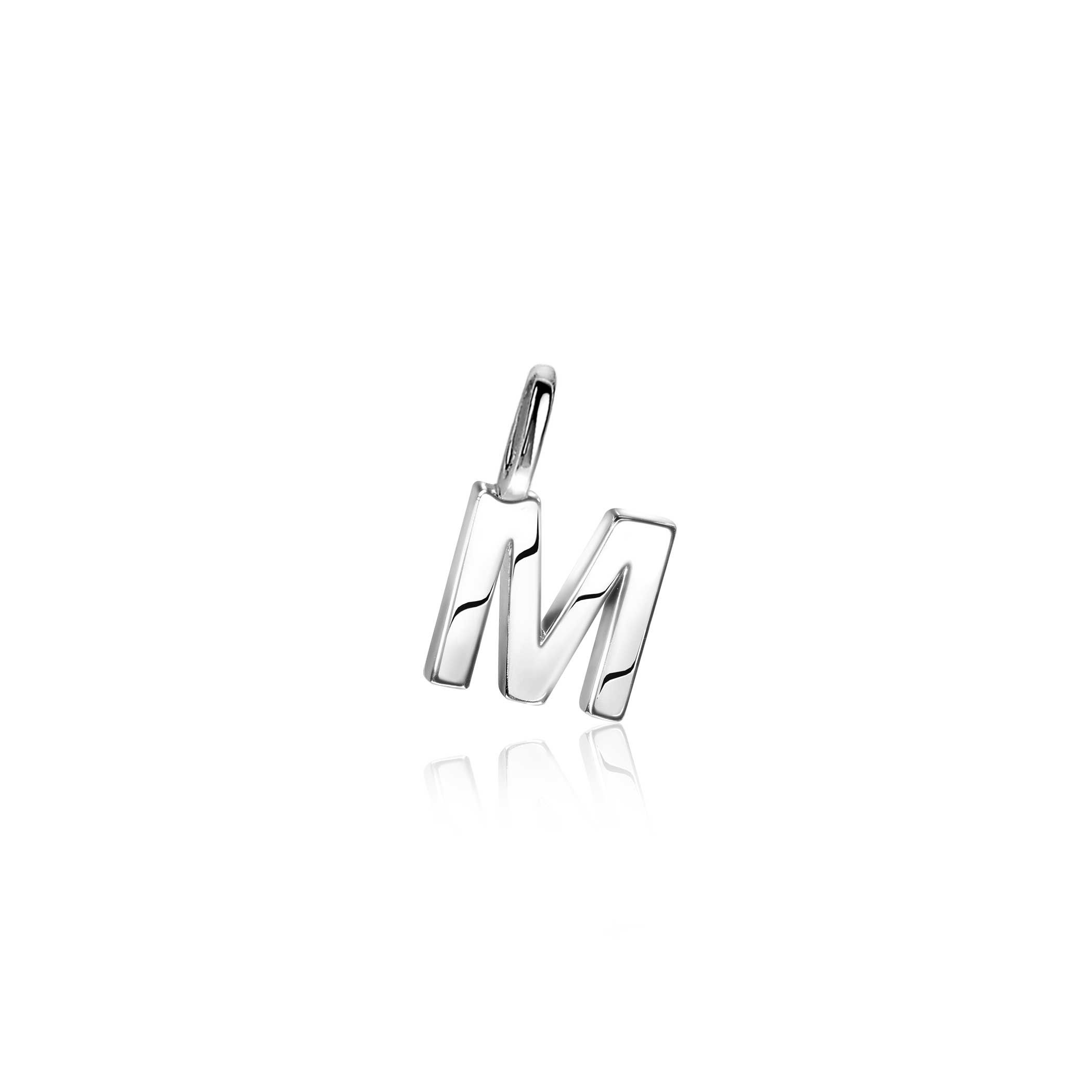 ZINZI zilveren letter hanger M ZIH2140M