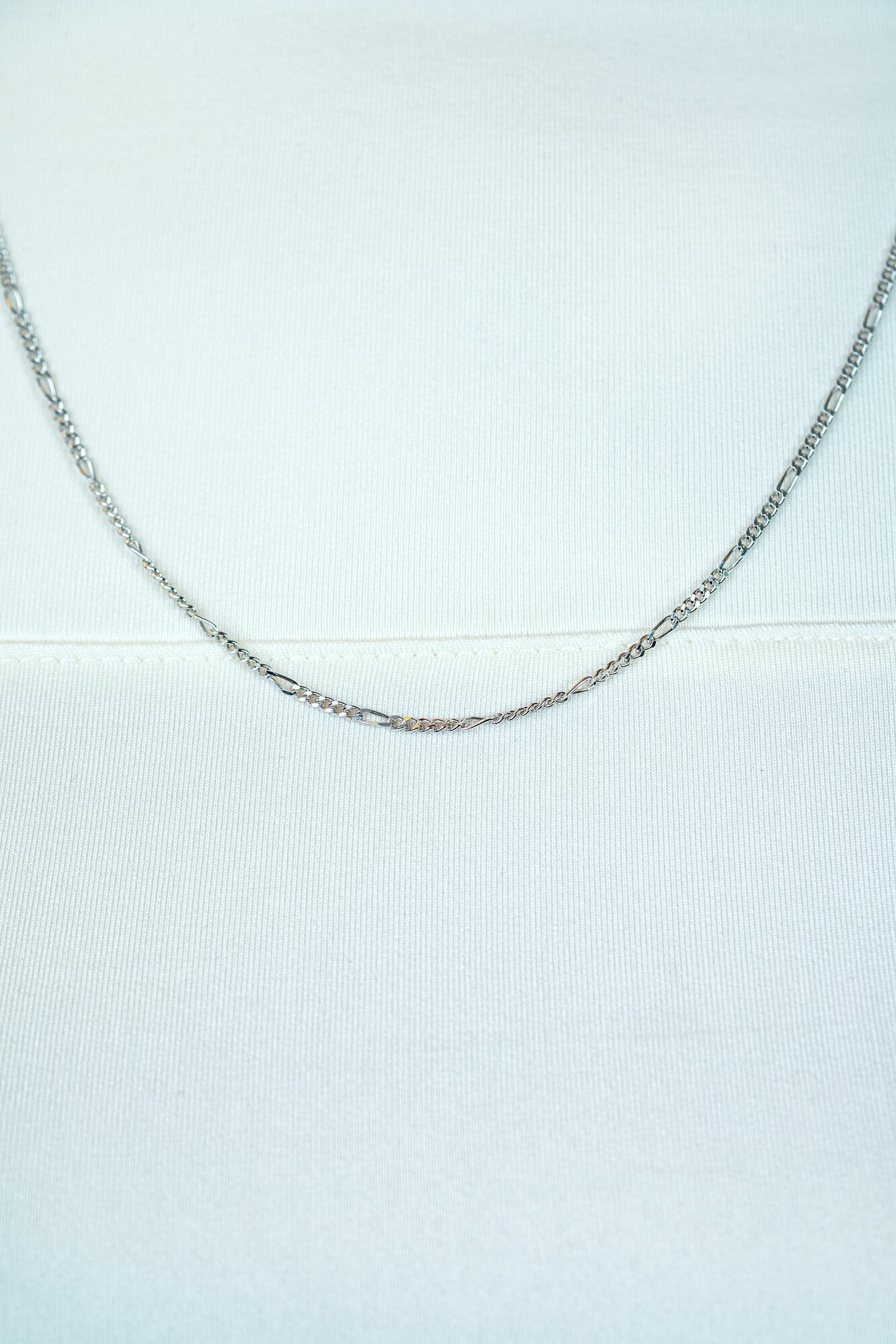 42cm ZINZI zilveren figaro ketting ZILC-F42