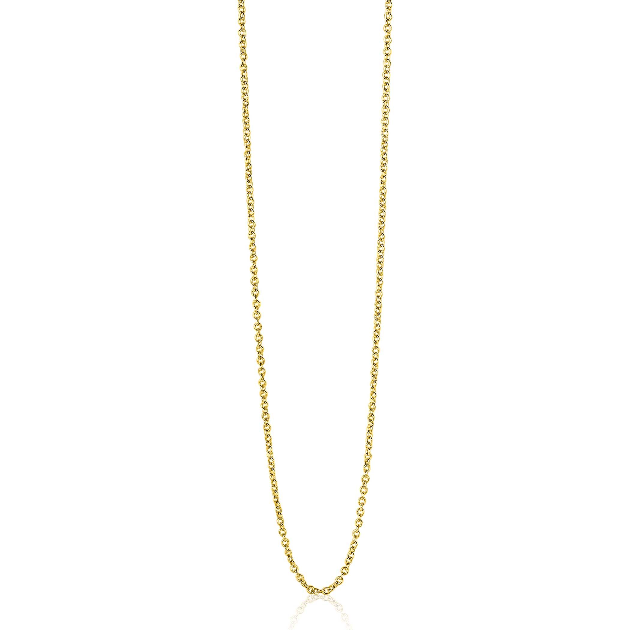 70cm ZINZI zilveren anker ketting geel verguld ZILC-A70G