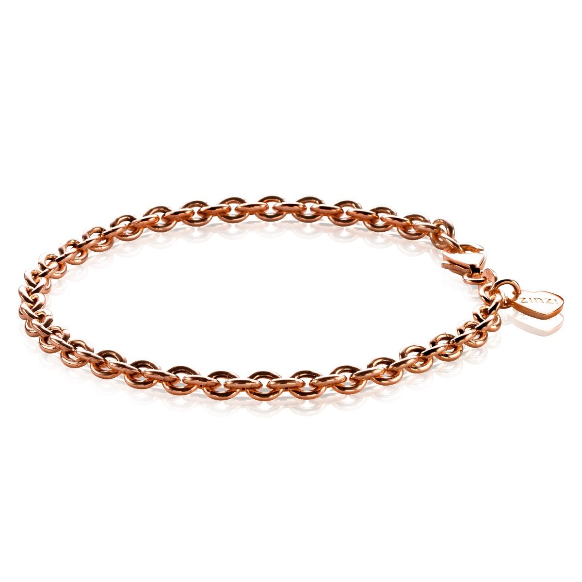ZINZI zilveren armband rosé verguld 19cm ZIA1153R 