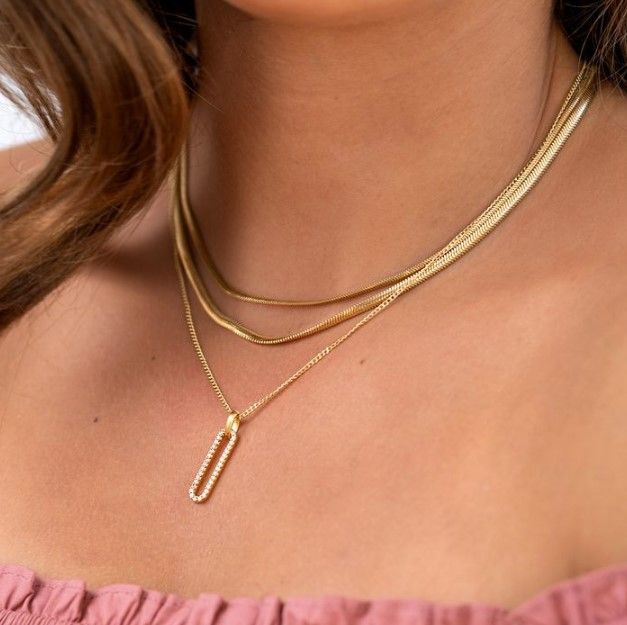 ZINZI zilveren ovale hanger 14K geel verguld witte zirconia's ZIH2231 (zonder collier)