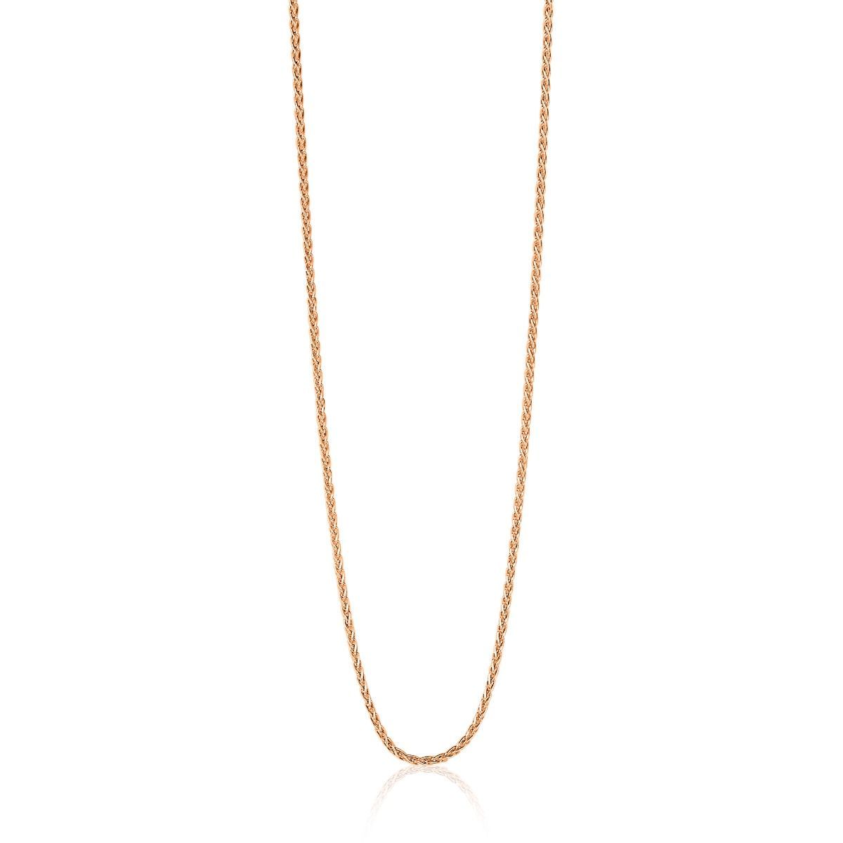 45 cm ZINZI zilveren palmier ketting rosé verguld ZILC-P45R