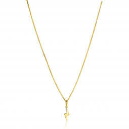 ZINZI Gold 14 karaat gouden hanger met glimmende bliksemschicht 18mm ZGH402