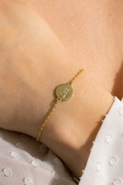 ZINZI gold plated zilveren armband met rond plaatje 15mm om te graveren 17-20cm ZIA2345G