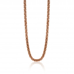 ZINZI zilveren schakelcollier rosé verguld 45cm ZIC1288R