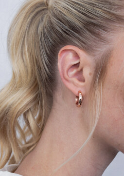ZINZI zilveren oorringen rosé verguld 20 x 3mm ZIO190R 