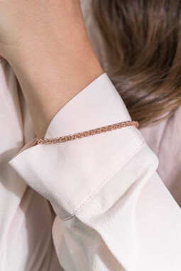 ZINZI zilveren palmier armband rosé verguld 3,5mm ZIA1260R
