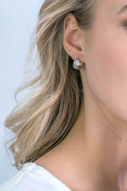 ZINZI zilveren luxe brede oorringen 14x7mm met baguette zirconia ZIO2122
