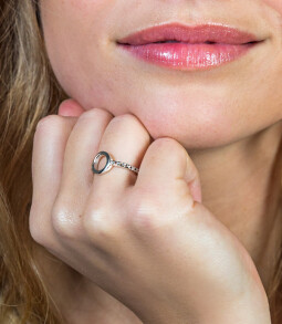 ZINZI zilveren ring gourmet open rondje glad ZIR1585
