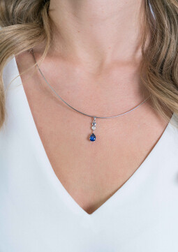 ZINZI zilveren hanger 24mm hartjes en peervorm wit blauw ZIH2124