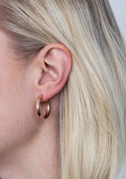 ZINZI zilveren oorringen rosé verguld 24 x 3mm ZIO192R