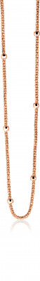 ZINZI zilveren fantasie ketting rosé verguld 42-45cm ZIC1128R 