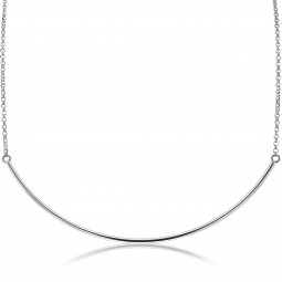 ZINZI zilveren fantasie ketting 45cm met trendy boog 11cm op de hals ZIC1405