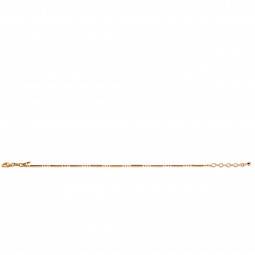 ZINZI zilveren fantasie armband 14K rosé verguld staafjes ZIA1452R