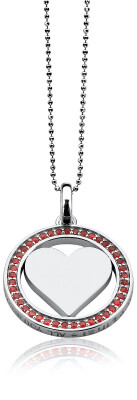 ZINZI zilveren hart hanger 25mm rood LOVEH01R 
