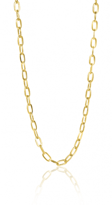 ZINZI Gold 14 karaat gouden collier met ovale schakels 2,2mm breed en lengte 43cm ZGC291