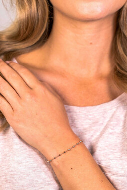ZINZI zilveren fantasie armband rosé verguld bol 17,5-20,5cm ZIA1646R