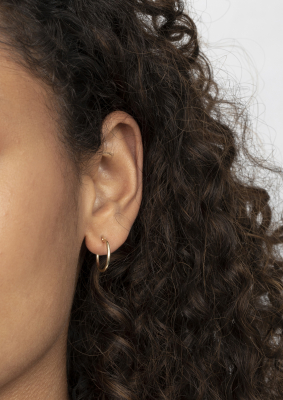 ZINZI Gold 14 karaat gouden oorringen ronde buis 15 x 1,5mm ZGO127


