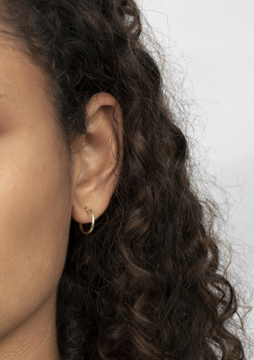 ZINZI Gold 14 karaat gouden oorringen ronde buis 13,5 x 1,5mm ZGO126

