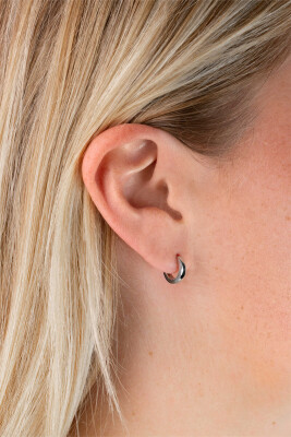 11,5mm ZINZI zilveren oorringen met vierkante gladde buis 3mm, luxe klapsluiting ZIO2860