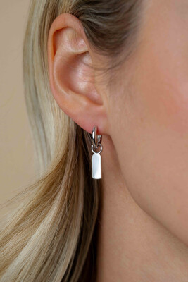 ZINZI zilveren oorbedels 13mm plaatje ZICH2344 (zonder oorringen)