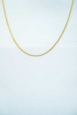 45cm ZINZI zilveren gourmet ketting geel verguld ZILC-G45G