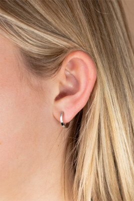 13,5mm ZINZI zilveren oorringen met vierkante gladde buis 3mm, luxe klapsluiting ZIO2861