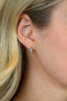 ZINZI zilveren oorringen 12x3mm kruislings wit ZIO2039