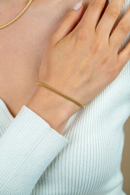 ZINZI zilveren schakelarmband geelverguld 18,5cm ZIA1288G