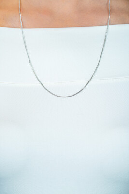 45cm ZINZI zilveren gourmet ketting ZILC-G45