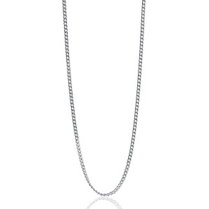 42cm ZINZI zilveren gourmet ketting ZILC-G42