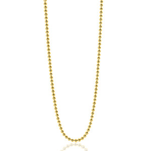 45cm ZINZI zilveren bolletjes ketting geel verguld ZILC-B45G