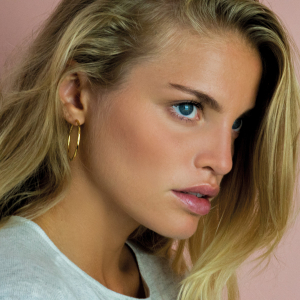 ZINZI zilveren oorringen geel verguld 35 x 2mm glad ZIO435G