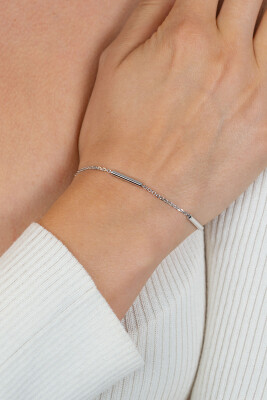 ZINZI zilveren schakelarmband met drie gladde ronde staafjes ZIA2800