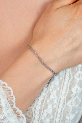 ZINZI zilveren massieve koord armband (2,6mm breed) 18-20cm ZIA2844